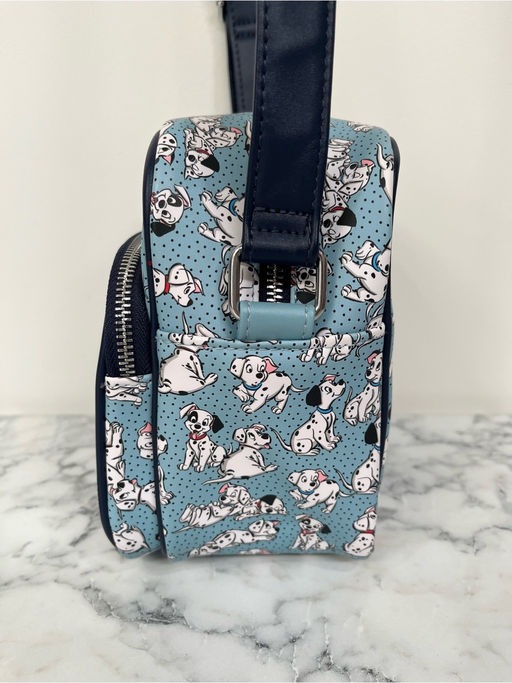 Loungefly Disney 101 Dalmatians Light Blue Crossbody Bag - Picture 7 of 13